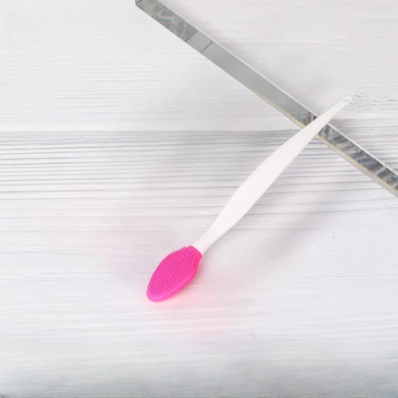 Skin Care Lip Exfoliating Facial Cleansing Face Scrub Nose Clean Brush Blackhead Remove Silicone Double-Sided Skin Care Tool