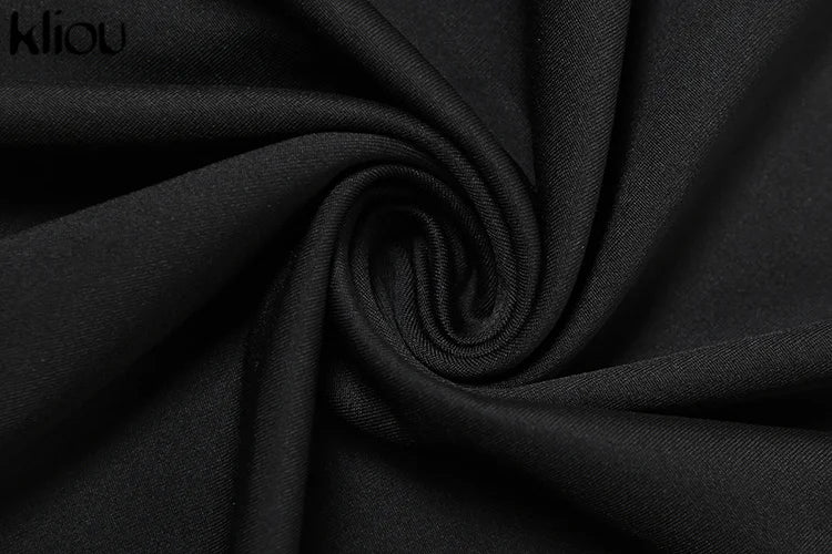 kliou Ribbons Women Long Dress Patchwork Cross Halter Sleeveless Backless Straight Vestidos Female Elegant Evening Classic Robe