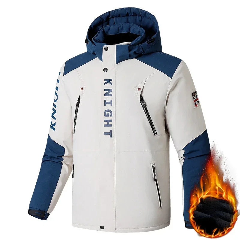 2024 Men's Winter Jacket Hooded Fleece Warm Parka Men Black Plush Coat Male Big Large Size Outerwear 9XL Windbreak Autumn Anorak