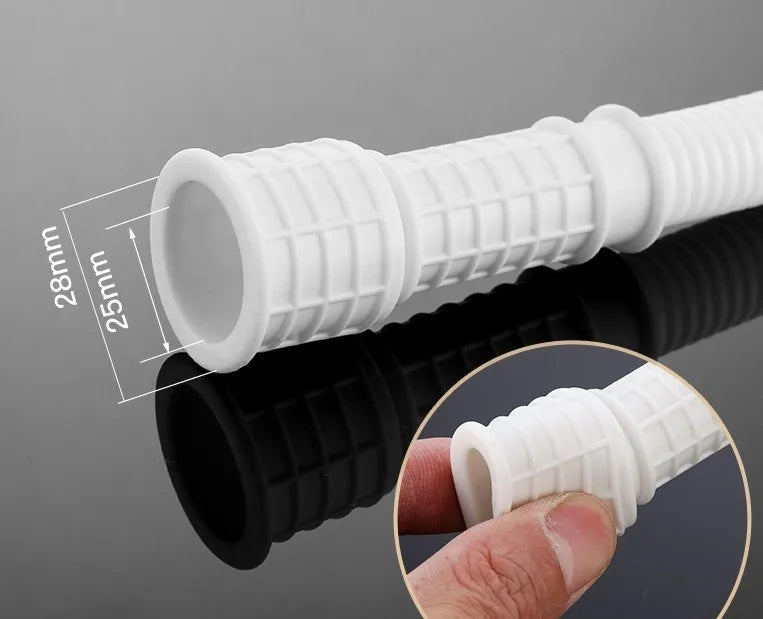 1-4M White Drain Hose Pipe Inlet Hoses Extension Drainpipe Tube for Air Conditioner Washing Maching Kitchen Faucet Accessories