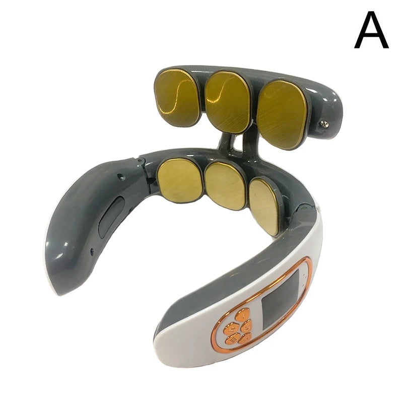 Pulse Neck Massager Heat Pain Relief Cordless Intelligent Deep Tissue Trigger Point Massage Shoulder Cervical Massager