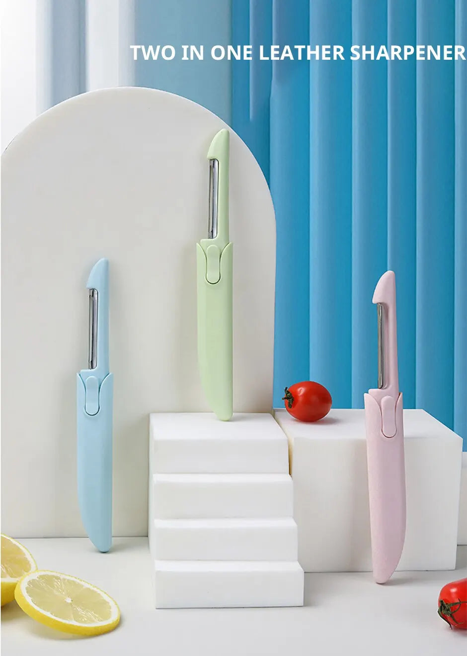 Two in One Peeler Stainless Steel Fruit Peeler Kitchen Knife Double Ended Melon Peeler Kitchen Cooking Tool