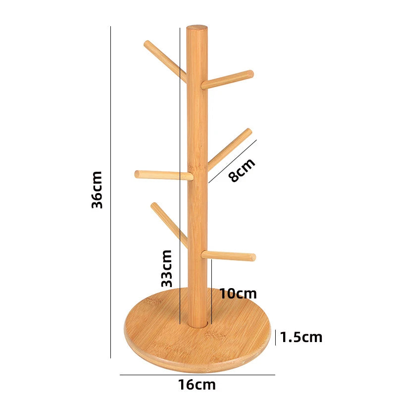 Bamboo Cups Drainer Wooden Dish Draining Rack Plates Holder Kitchen Storage Cabinet Organizer for Dish Cutting Board Pot Lid