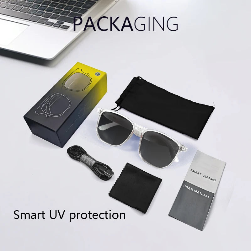 Smart Glasses Listenable Songs, Wireless Headphone Glasses, Shades for Women & Men, 3in1 Smart Glasses that Play Music
