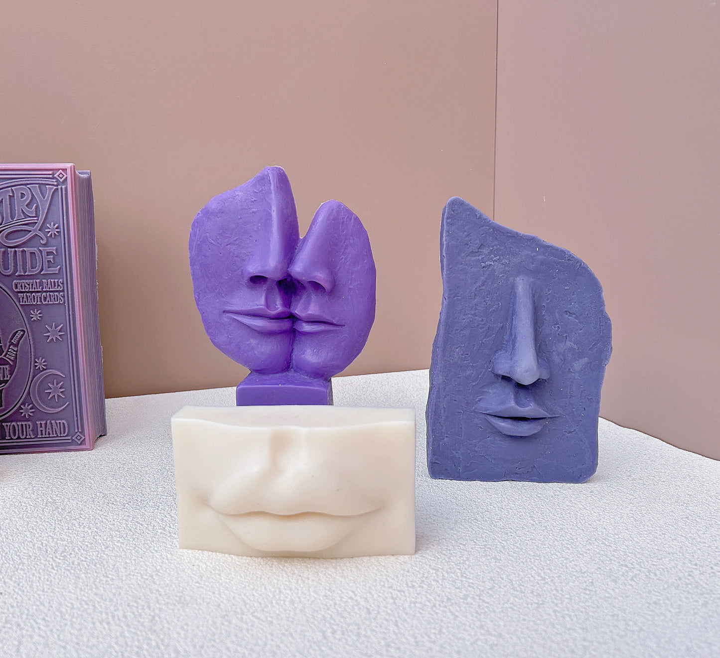 DIY Art Facial Candle Silicone Mold 3D Abstract Facial Silicone Candle Mold Handmade Gypsum Soap Festival Party Home Decoration