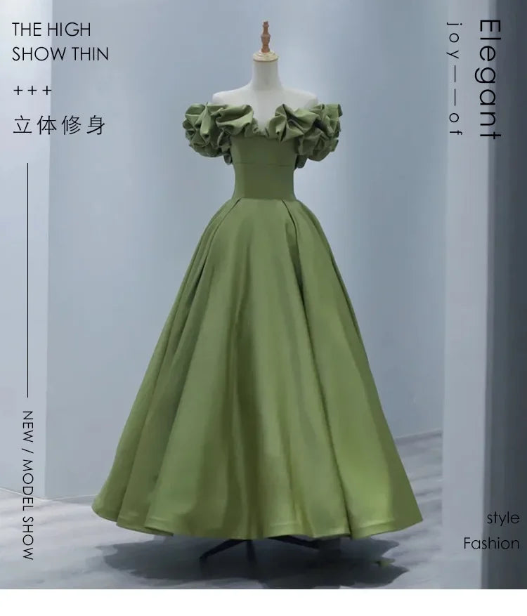 Party Long Dress Women Night Lace Dresses Sexy Green High Waist Dance Wedding Prom Bridesmaid Maxi Y2k Dresses Summer Vestidos