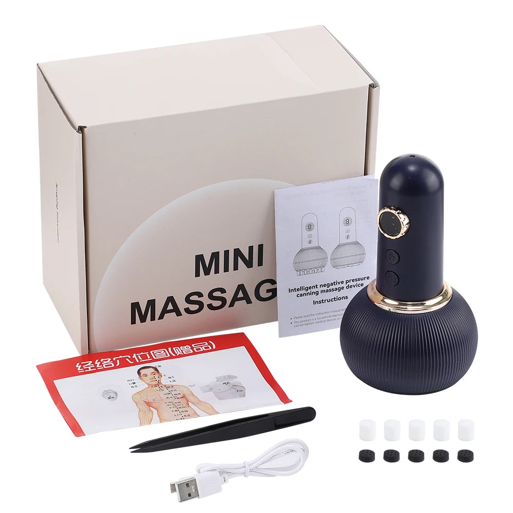 Electric Suction Medical Cupping Therapy Set Beauty Massager Glass Jars Anti Cellulite Cupping Vacuum Slimming Guasha Massage