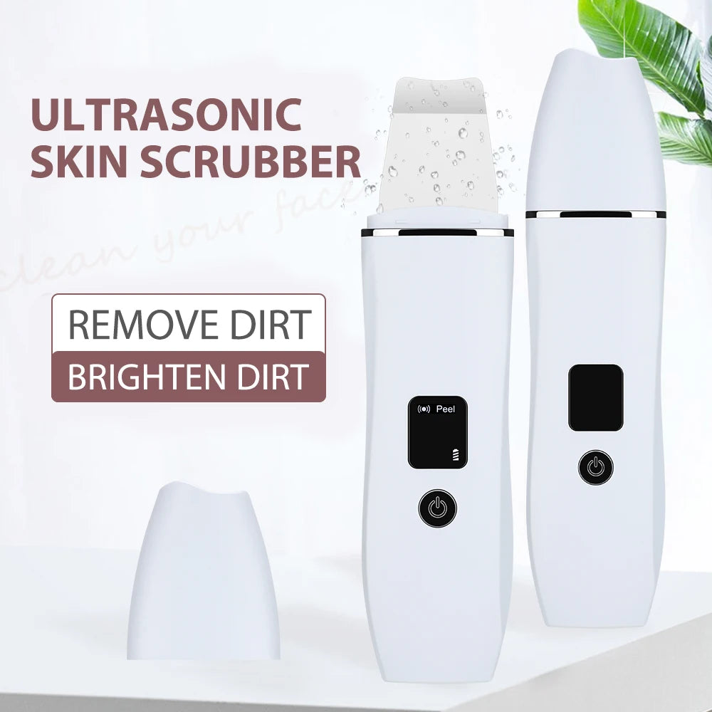 Ultrasonic Skin Scrubber Deep Face Cleaning Machine 4 Modes Peeling Shovel Facial Pore Cleaner Face Skin Scrubber Lift Machine