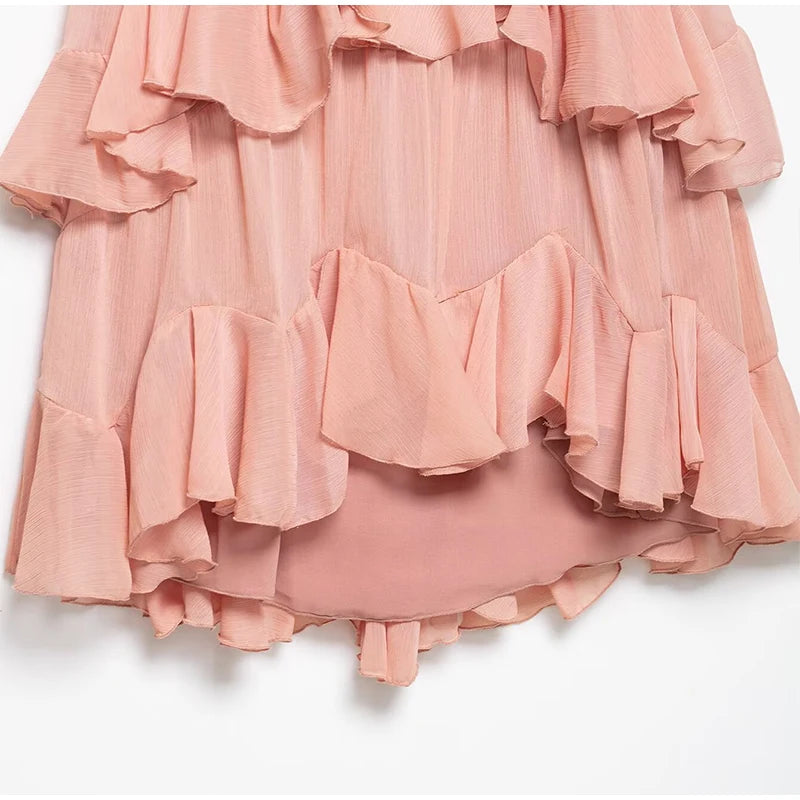 Elegant Sleeveless Girdling Long Dress Women O-neck High Waist Solid A-line Long Big Swing Dresses 2025 Summer Holiday Lady Robe