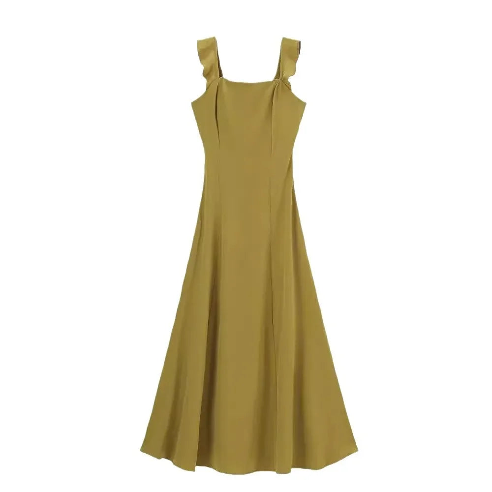 French Tea Break White Strapless Waist-Cinching Summer Hot Sale Of The Season New Small Size A- Line Long Dress Women's Fashion