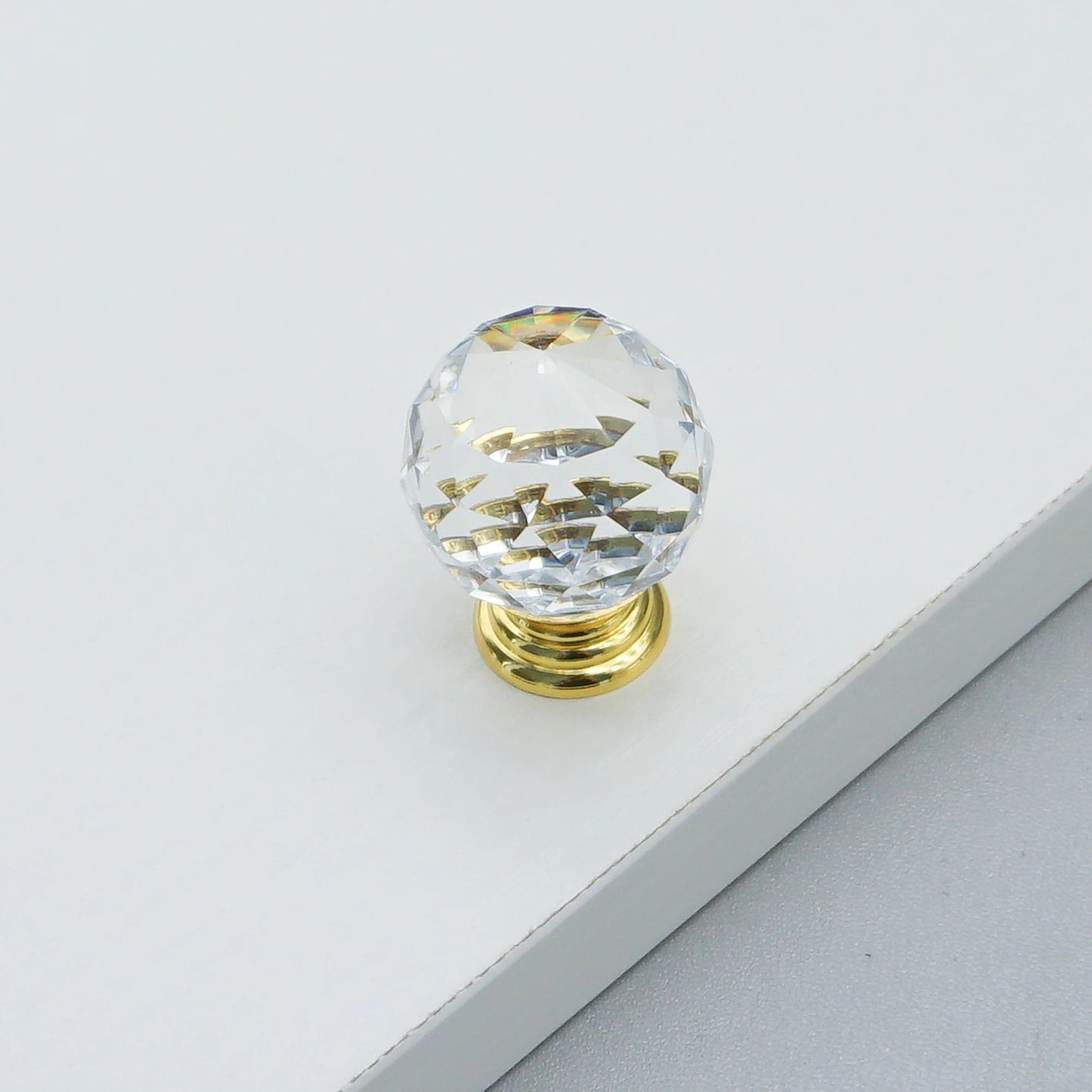 Gold Chrome Cabinet Handles Drawer Single Hole Knobs Luxury Wardrobe Dresser Pulls Modern Kitchen Accessories Furniture Hardware