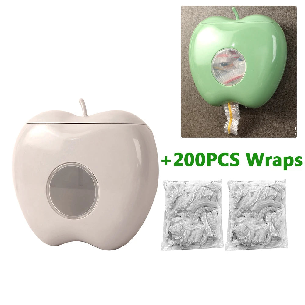 Wall Mounted Fresh Keeping Bag Storage Box Kitchen Disposable Food Cover Storage Container Fresh Cover Dispenser Box