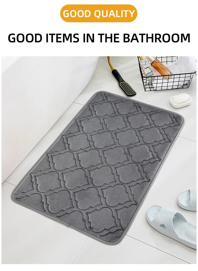 Striped Bath Mat,absorbent Quick-drying Kitchen Carpet,anti-skid Ultra-soft into the Carpet,ideal Bathroom Products for Bedroom.