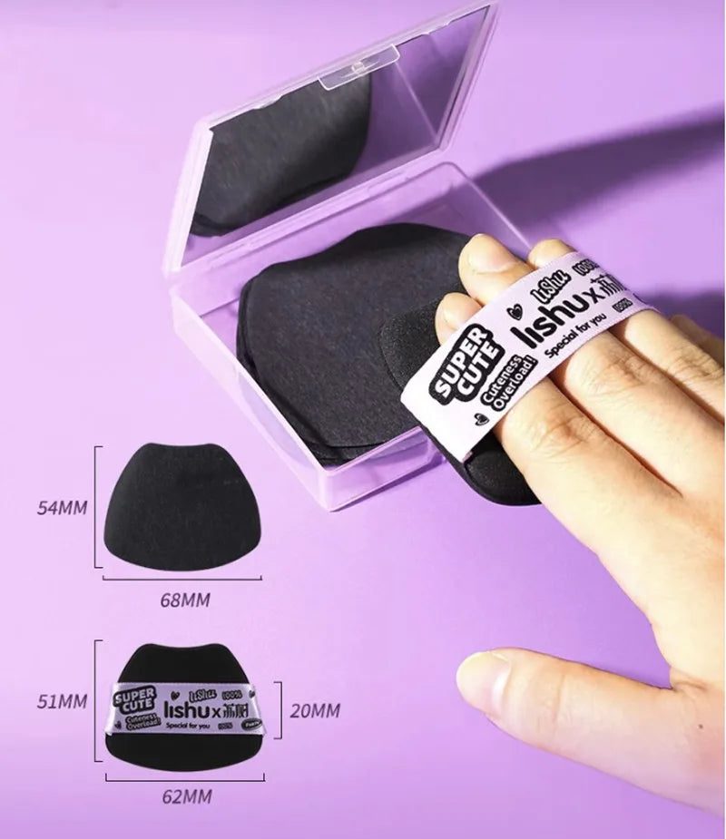 LISHU Bamboo Blotting Papers With Makeup Puff Mirror Refreshing Portables Oil Control Tool Kits Facial Oil Absorbing Sheets Care
