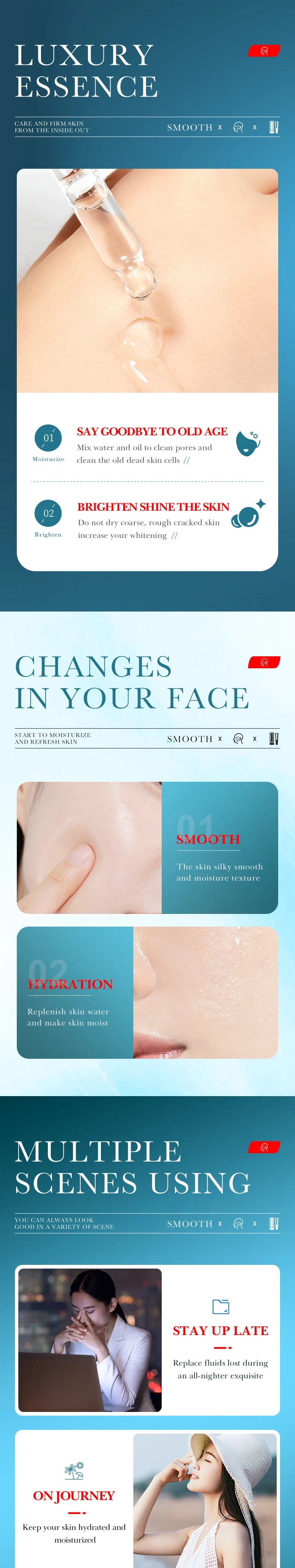 SADOER Boseine Retinol Facial Serum for Face Moisturizing Firming Brightening Hydrating Facial Essence Beauty Face Skin Care