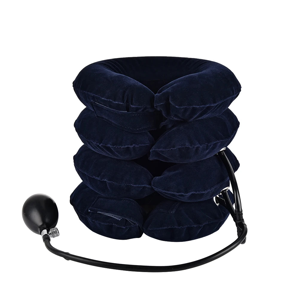Dropshipping Inflatable Cervical Retractor Neck Massager Air Cervical Traction Neck Stretching Brace Soft Neck Cervical