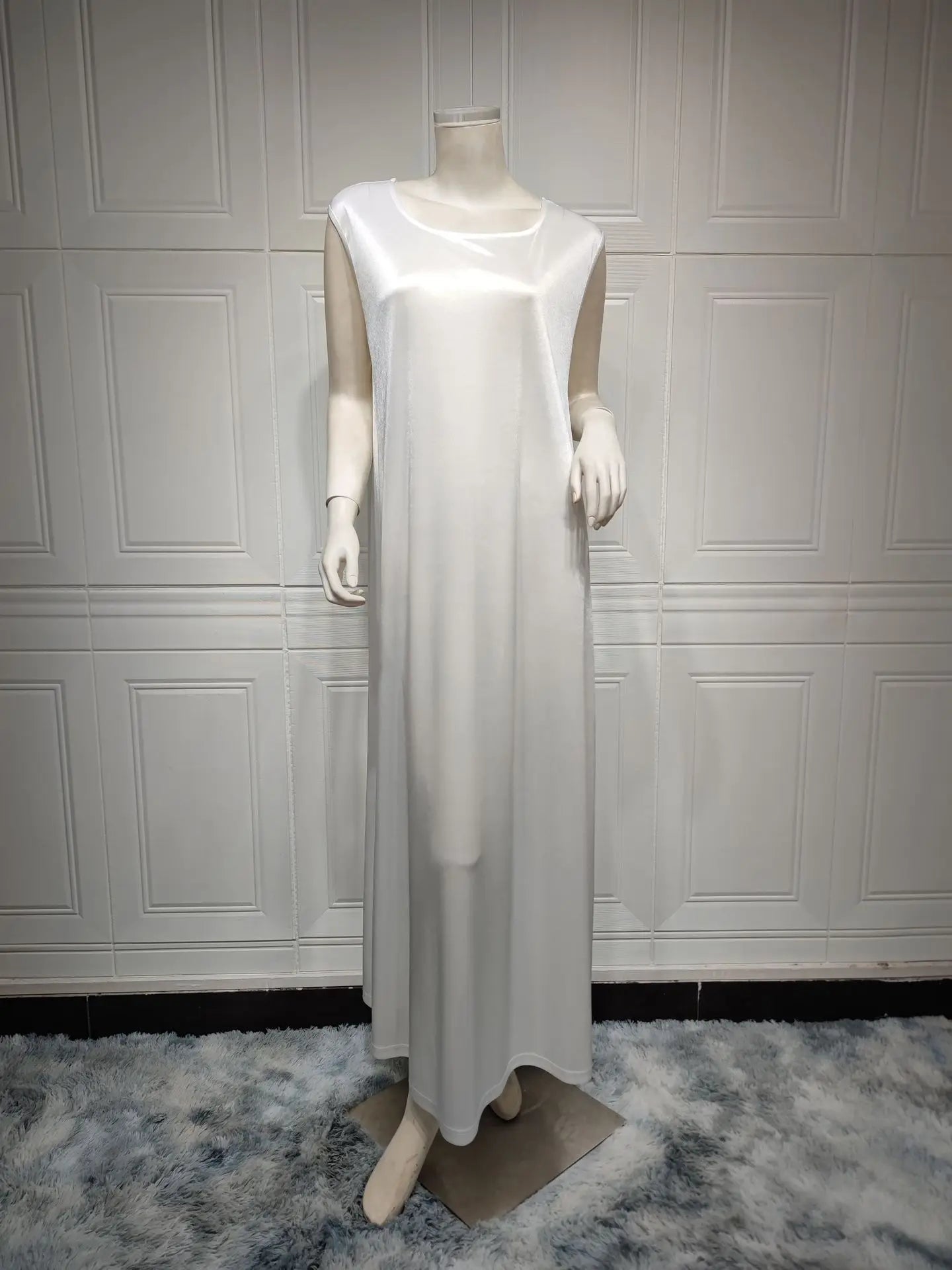2024 Muslim Dress Diamond Women's Long Dress Fashion Long Sleeve Lace-up Long Abayas Casual Solid Color Clothes for Muslim Women
