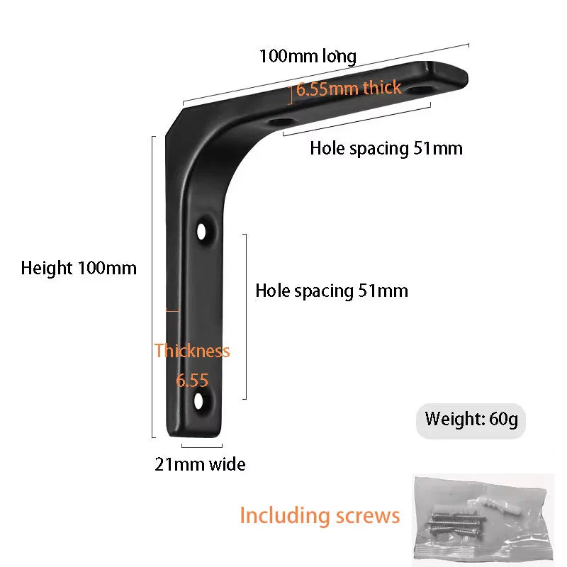 Floating Shelf Brackets Black and White Shelves for Shelves Wall Storage Kitchen Stand Bracket Support Hardware Home Improvement