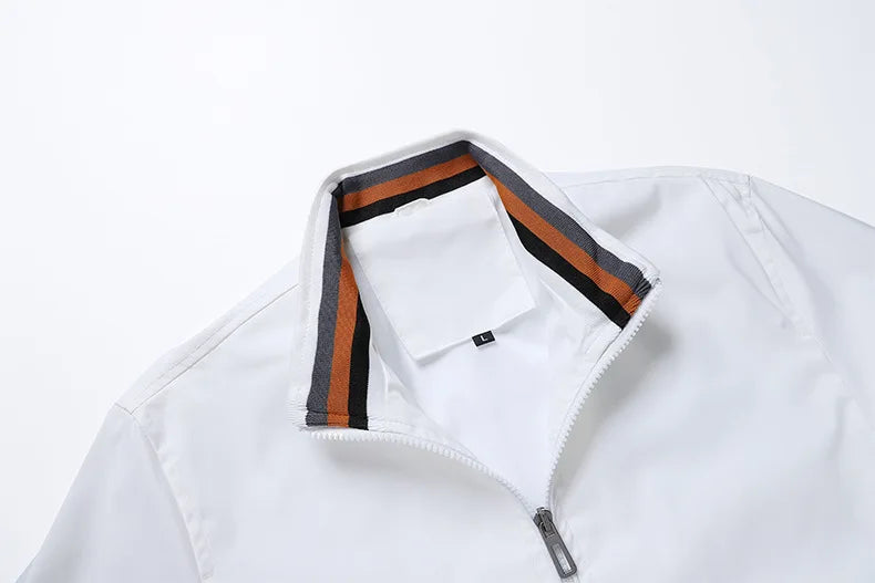 Quality Bomber Casual Jacket Men Autumn Zipper Outerwear Mandarin Sportswear Mens Jackets for Male Windbreaker Coats Spring