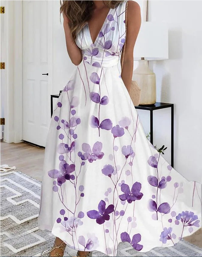 Women Dress Summer 2024 New Green Sleeveless Boho A-LINE Backless Shirring Long Dress Trendy Elegant Maxi Dress for Women Beach