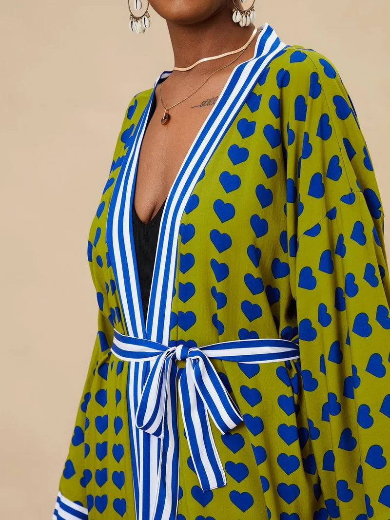 Para Praia Kimono Beach Robe Swimsuit Cover Ups Beachwear Long Flared Sleeve Dress Sarong Women Loose Cardigan Bikini Covers