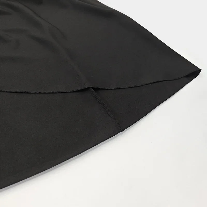 Sexy V-Neck Tank Long Dress Black Open-Back Sexy Dress Women's Summer New Arrival 2024 Fashion French Style Cross-Border Design