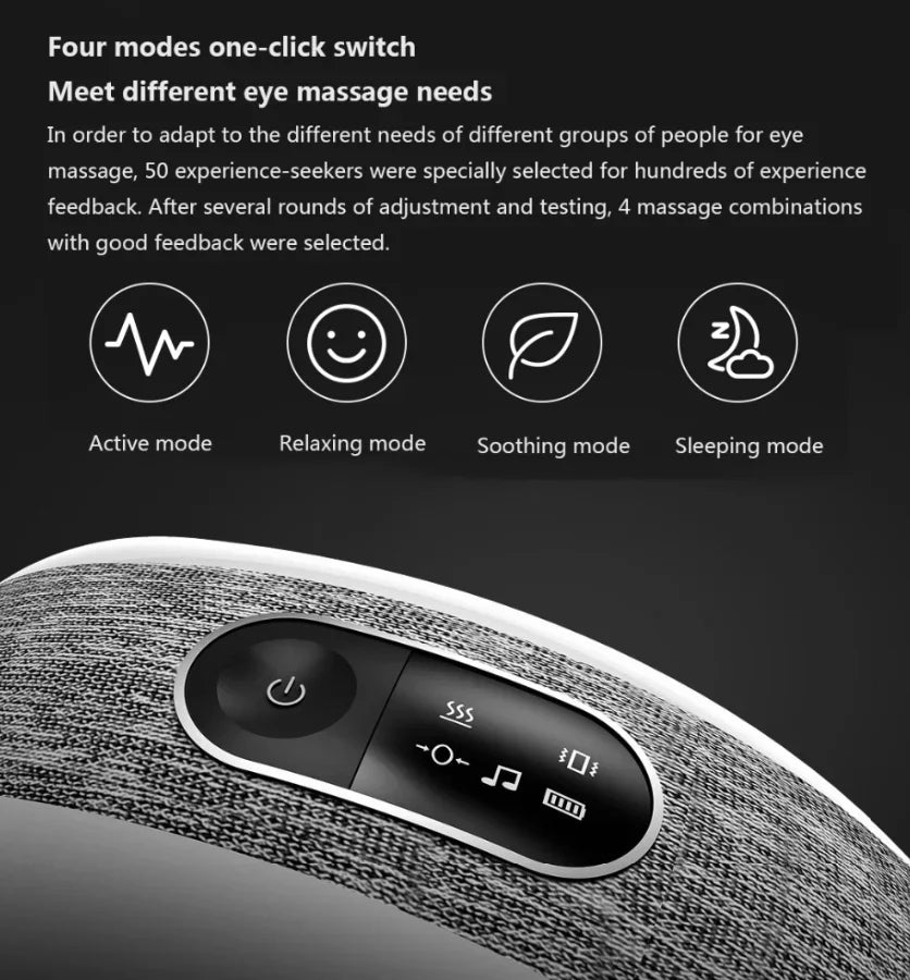 Xiaomi Mijia New Smart Eye Massager Music 40 Degree Hot Compress 4 Modes Press Foldable Eye Relax Massager Eye Mask