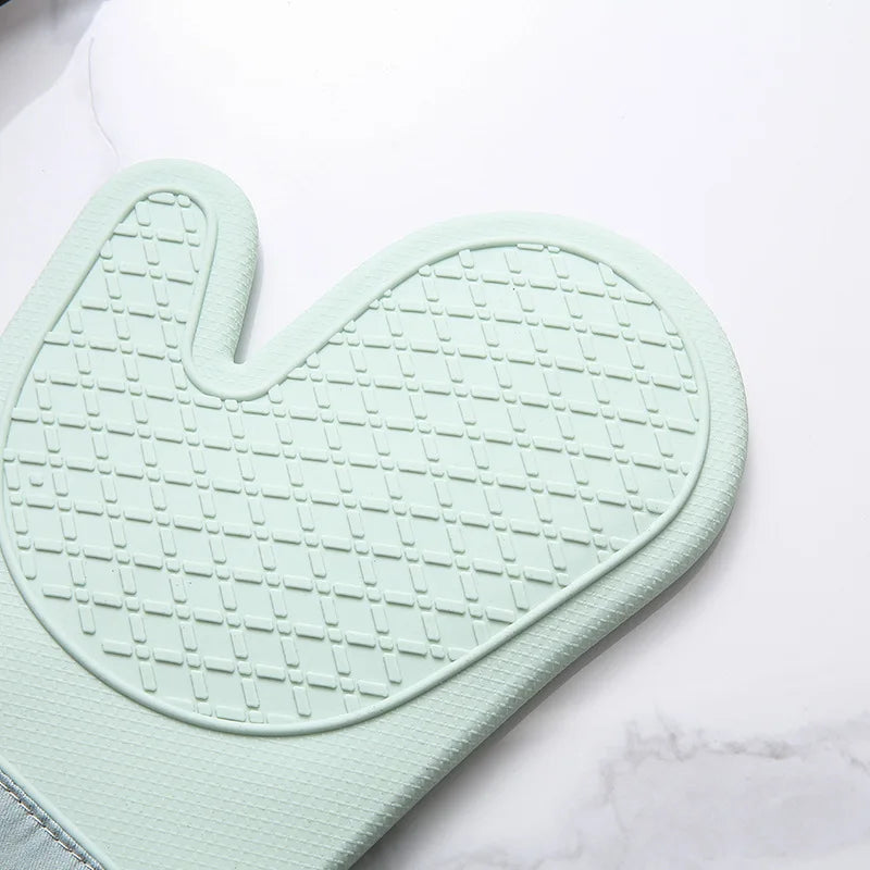 1pc Oven Silicone Gloves Anti-scald Gloves Cute Oven Mitt Heat Resistant Gloves Microwave Oven Baking Tools Kitchen Bakeware