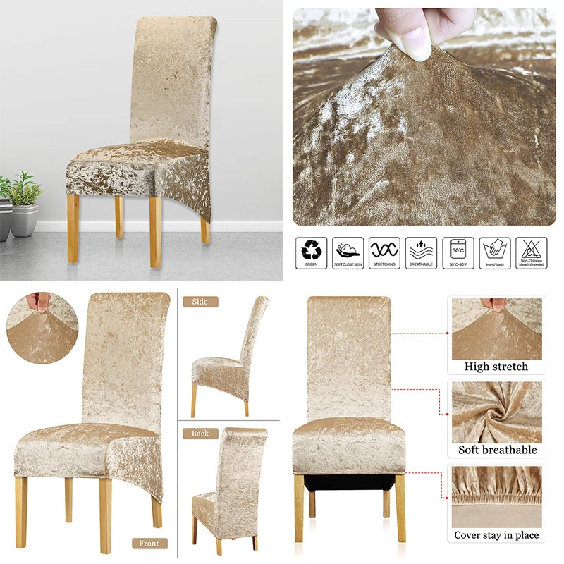 Waterproof Elastic Chair Cover For Dining Room Kitchen Wedding Hotel Banquet Restaurant Anti-dirty Seat Cover Dining Chair Cover