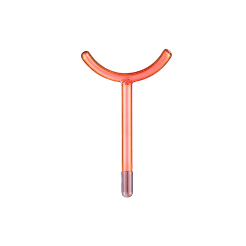 High Frequency Facial Wand Y Type Electrode Neck Jawline Violet Argon Acne Oily Red Neon Sensitive Dry Aged Skin Care Massage