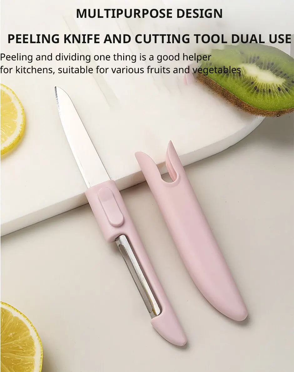 Two in One Peeler Stainless Steel Fruit Peeler Kitchen Knife Double Ended Melon Peeler Kitchen Cooking Tool