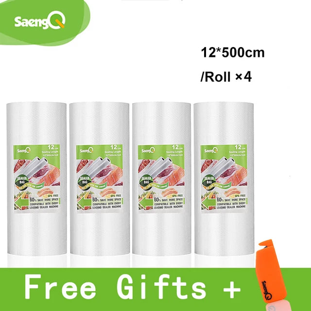 saengQ LIFE Kitchen Food Vacuum Bag Storage Bags For Vacuum Sealer Food Fresh Long Keeping 12+15+20+25+30cm*500cm Rolls/Lot