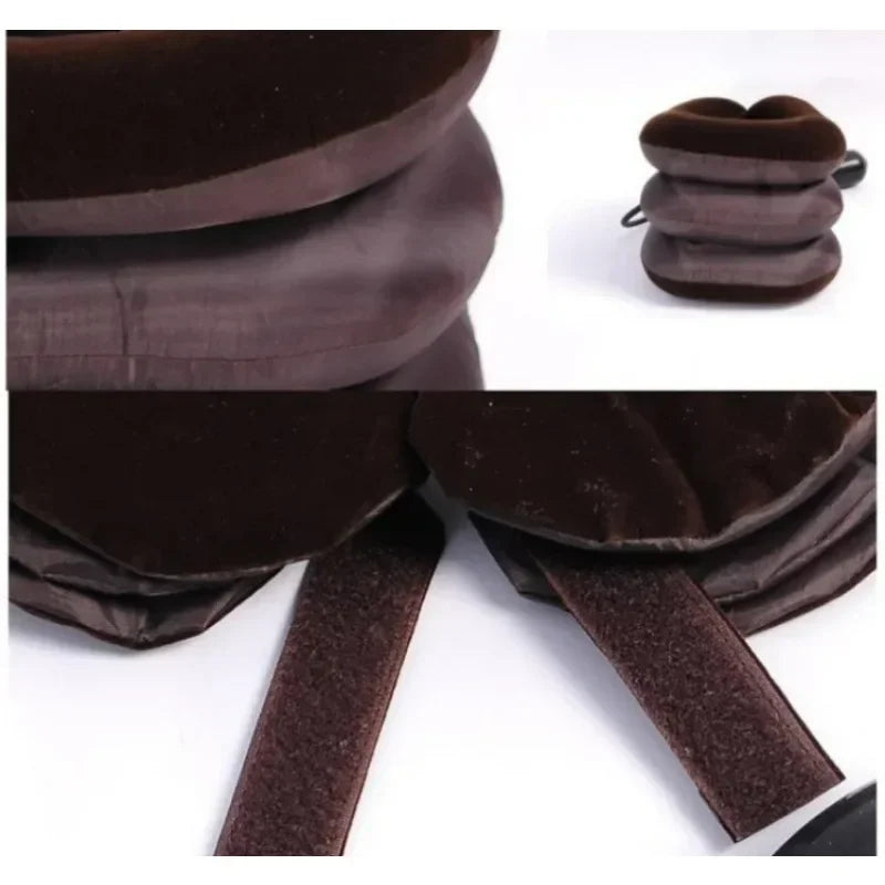 Neck Stretcher Neck Massager Cervical Support Pillow Air Pump Inflatable Collar Stretcher Brace Pain Relief Neck Collar Pillow