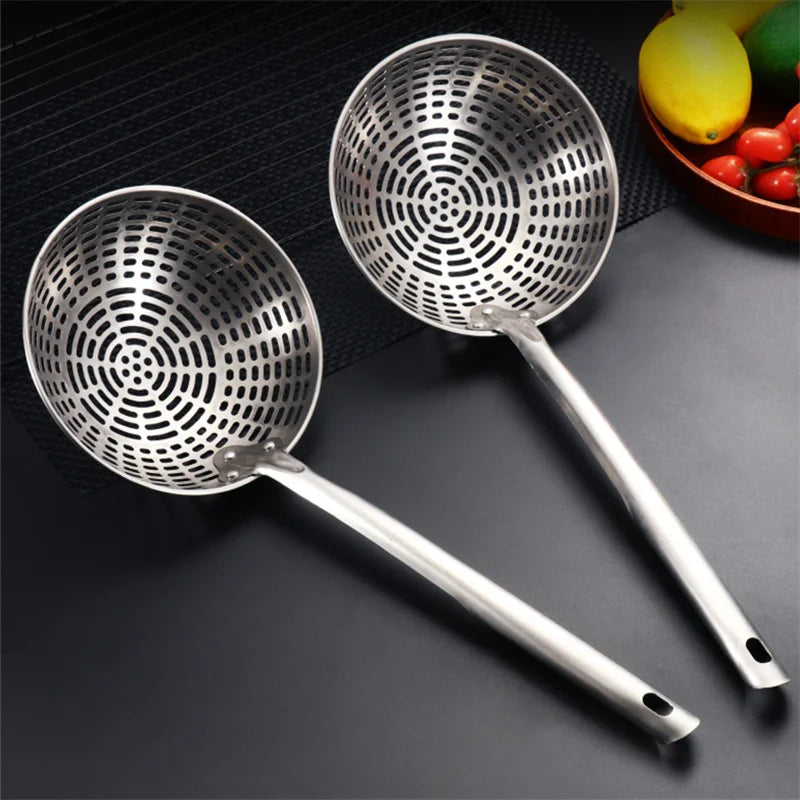Stainless Steel Skimmer Colander Mesh Deep Oil Frying Cooking Noodles Scoop Strainer Kitchen Food Filter Spoon Kitchenware