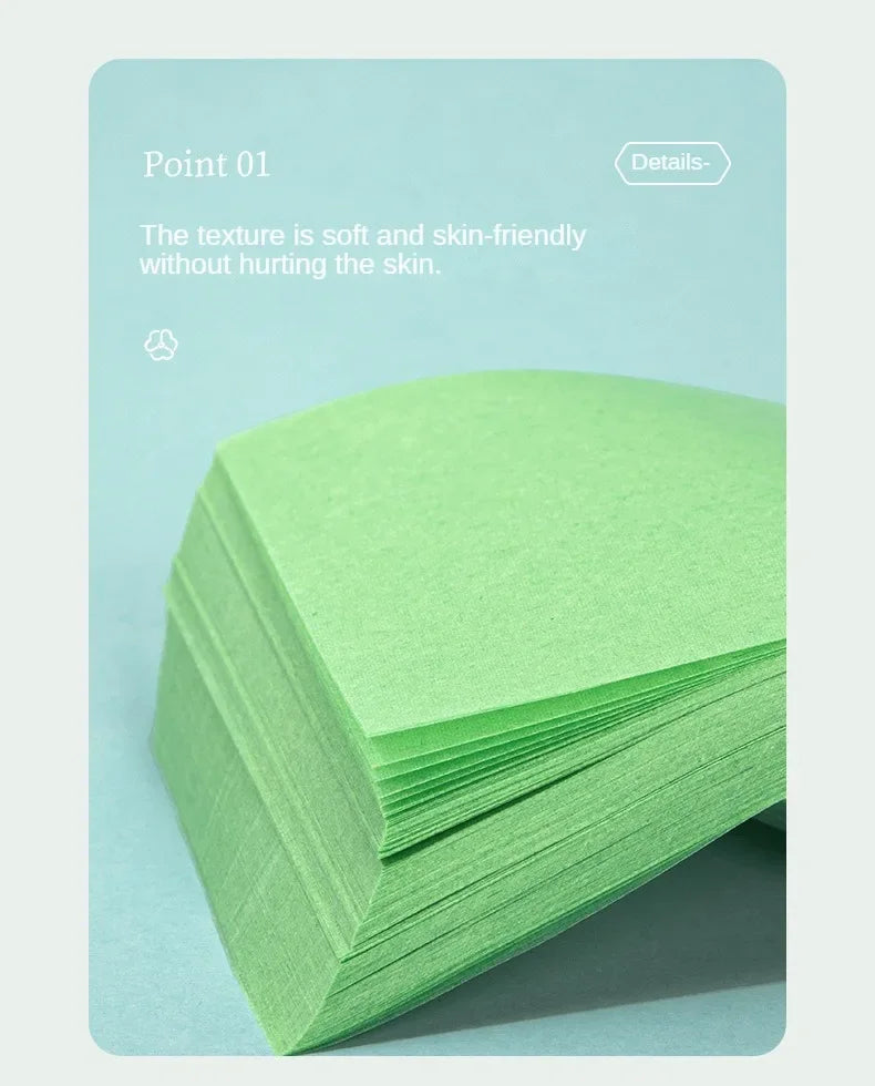 100Pcs New Face Oil Blotting Paper Protable Matting Face Wipes Facial Cleanser Oil Control Oil-absorbing Face Cleaning Tools