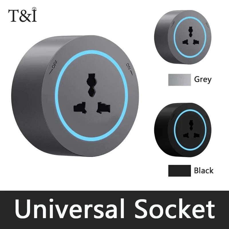 Socket power rail socket concealed concealed wall kitchen socket with EU, UK, and Korean universal plug adapter