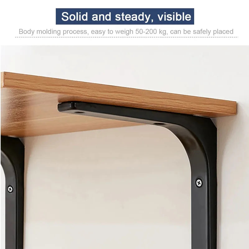 Floating Shelf Brackets Black and White Shelves for Shelves Wall Storage Kitchen Stand Bracket Support Hardware Home Improvement