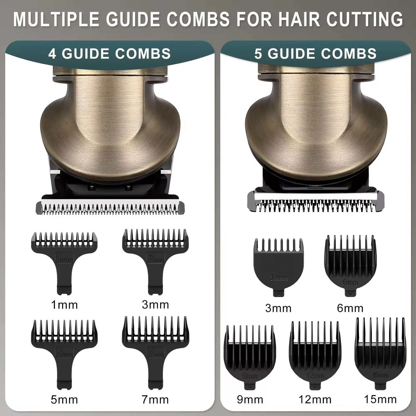 Men's 8in1 Metal shell Beard Trimmer Kit Professional Hair Clipper Nose Ear Trimer Body Facial Electric Shaver Mustache Grooming