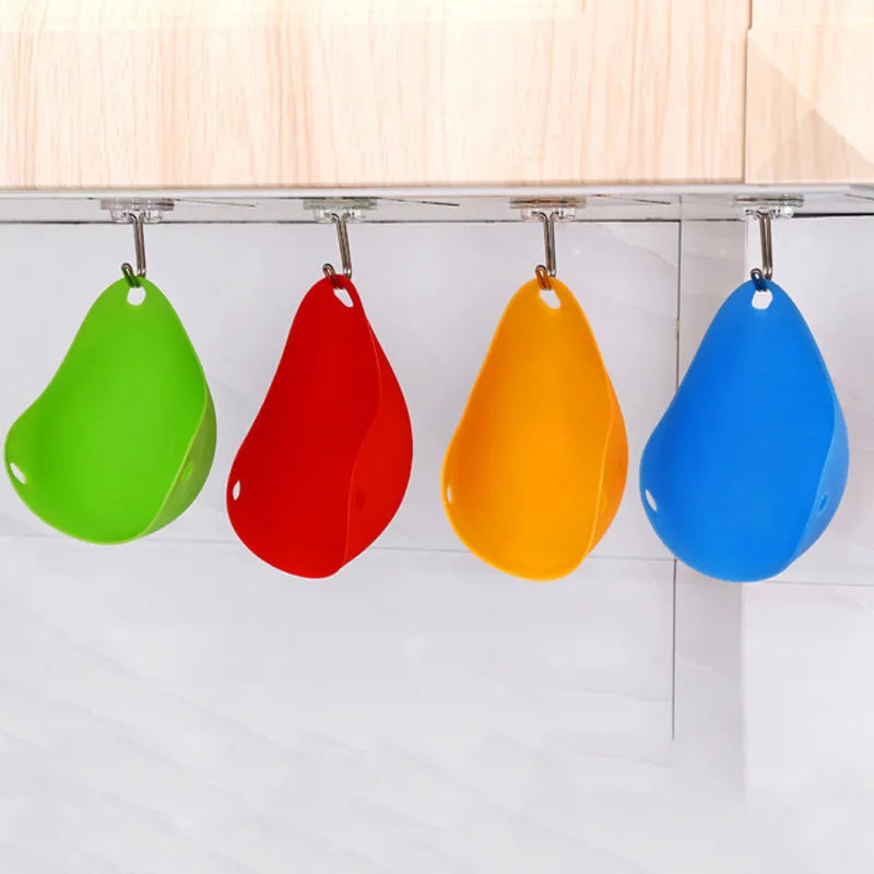 Hifuar 4pcs/set Silicone Egg Poacher Poaching Pods Mold Bowl Rings Cooker Boiler Kitchen Cooking Accessories Pancake Maker