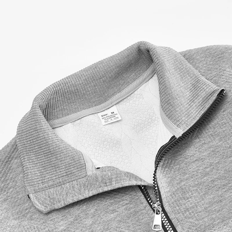 2024 New Knit Sweatshirts Men Fashion Half Zipper Stand Collar Casual Hoodies Male Patchwork Sport Knitted Hoodie Sweatshirt Man