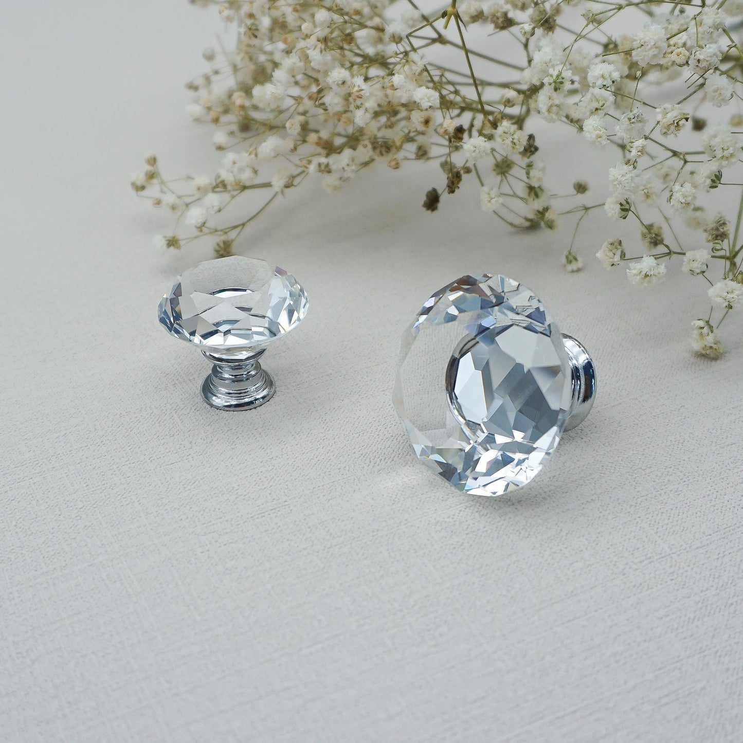Gold Chrome Cabinet Handles Drawer Single Hole Knobs Luxury Wardrobe Dresser Pulls Modern Kitchen Accessories Furniture Hardware