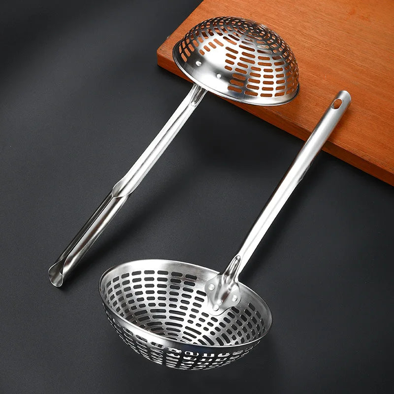 Stainless Steel Skimmer Colander Mesh Deep Oil Frying Cooking Noodles Scoop Strainer Kitchen Food Filter Spoon Kitchenware