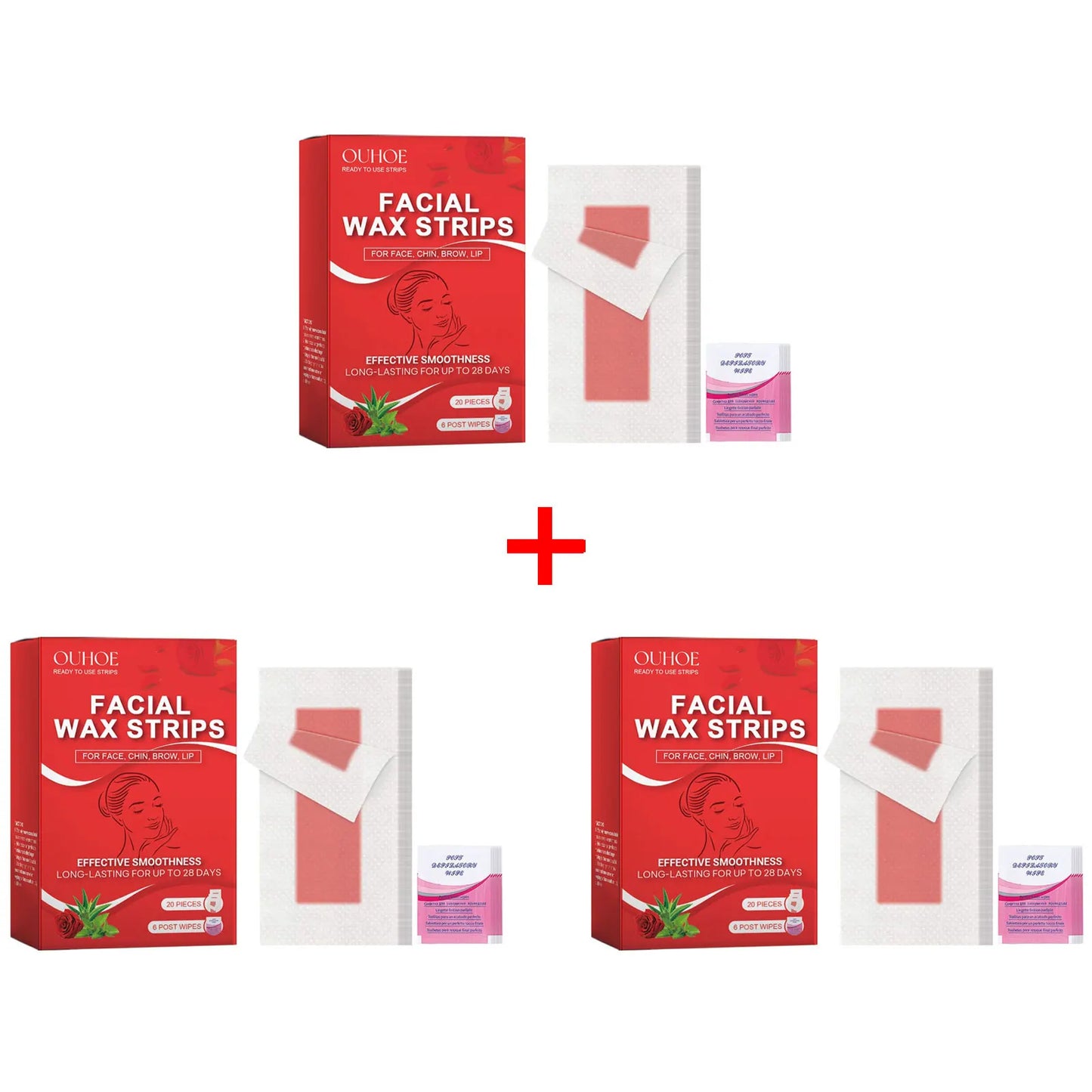 Facial Wax Strips for Face Ready to Use Lip Eyebrow Leg Arm Body Hair Removal Summer Depilation Clean Waxing Wipe Sticker Papers
