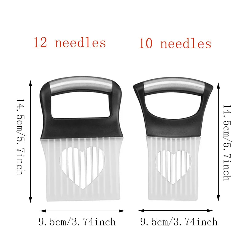 1 Stainless Steel Onion Fork, Kitchen Fruit and Vegetable Slicing Tool, Onion Fork, Meat Floss Needle