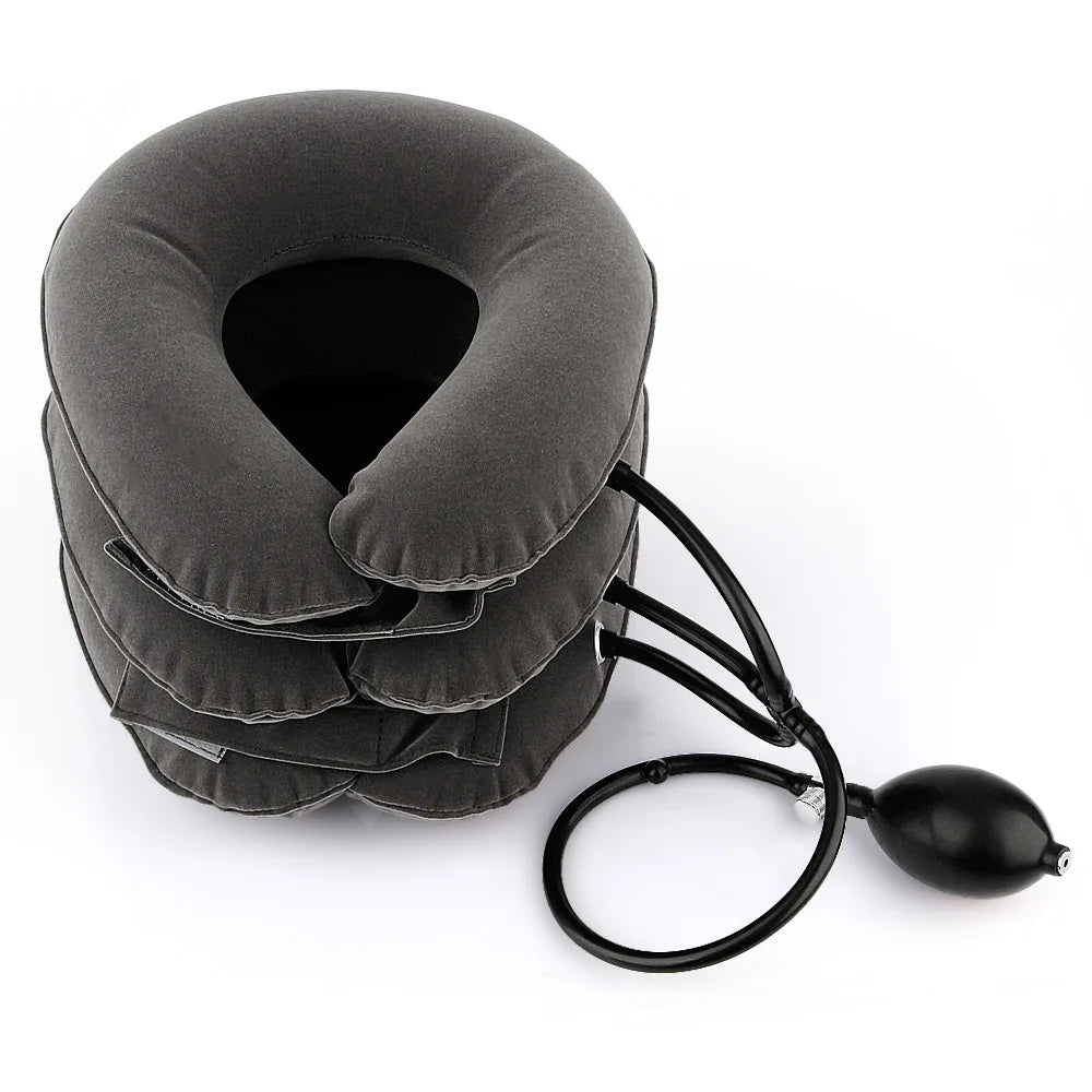 Dropshipping Inflatable Cervical Retractor Neck Massager Air Cervical Traction Neck Stretching Brace Soft Neck Cervical