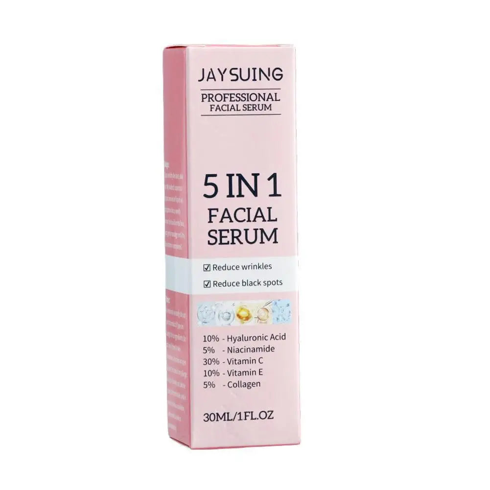 5 In 1 Face Serum Moisturizing V C Hyaluronic Acid Facial Serum Shrink Pores Skin Care 1/3/5/10pcs