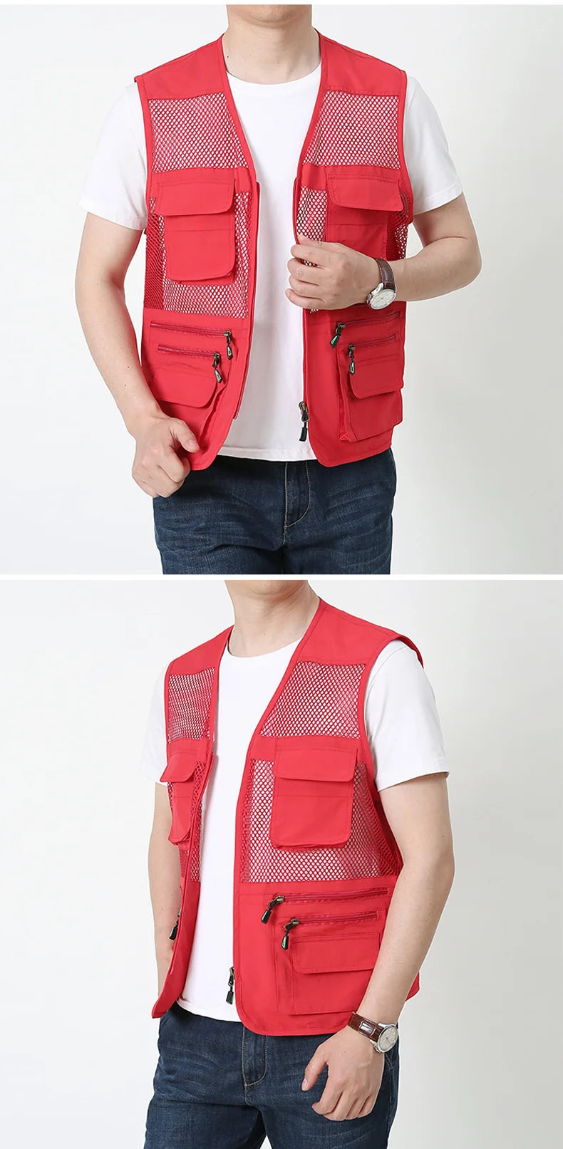 Summer Thin Mesh Vest Outdoor Sportsfor Jackets Bigsize Bomber Sleeveless Vest Casual Tactical Work Wear Camping Fishing Vests