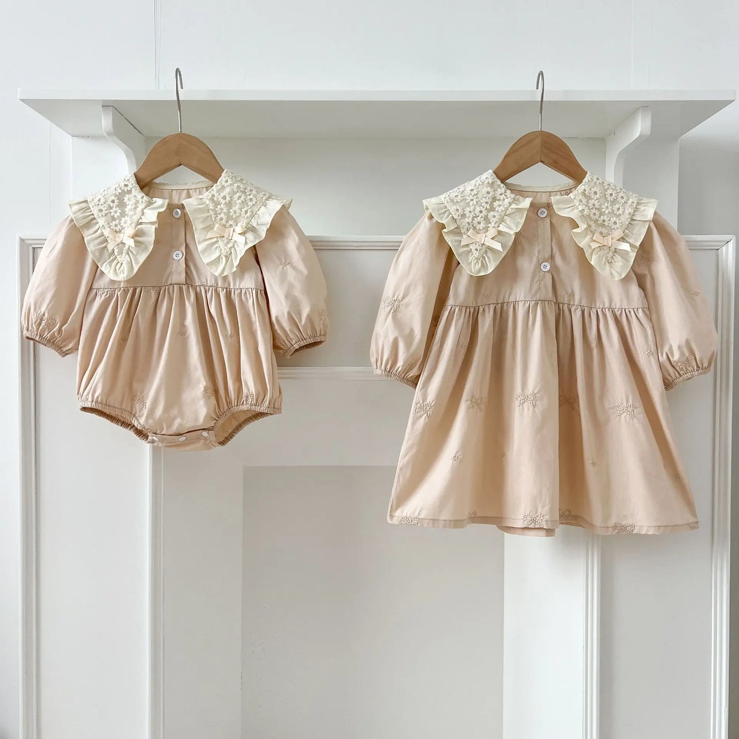 1-6Y Baby Girl Clothing Lace Autumn Casual Dresses Children Fashion Embroidery Sweet Princess Dress Long Sleeve Kids Party Dress