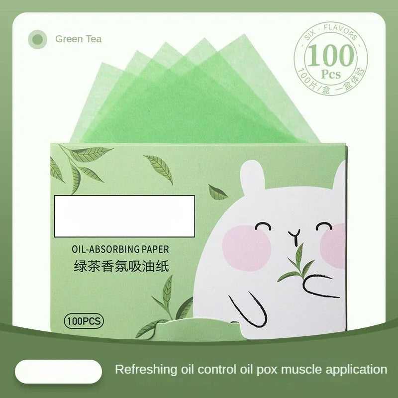 100Pcs New Face Oil Blotting Paper Protable Matting Face Wipes Facial Cleanser Oil Control Oil-absorbing Face Cleaning Tools