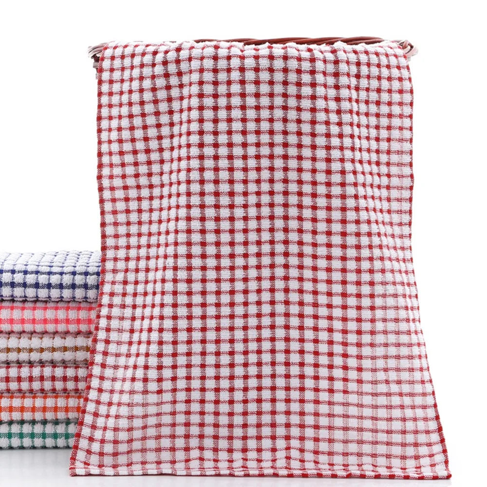 Rag Tea Towels New Cotton Drying Washing Dish Cloth Absorbent Large Size Cleaning Cloths Kitchen Supplies